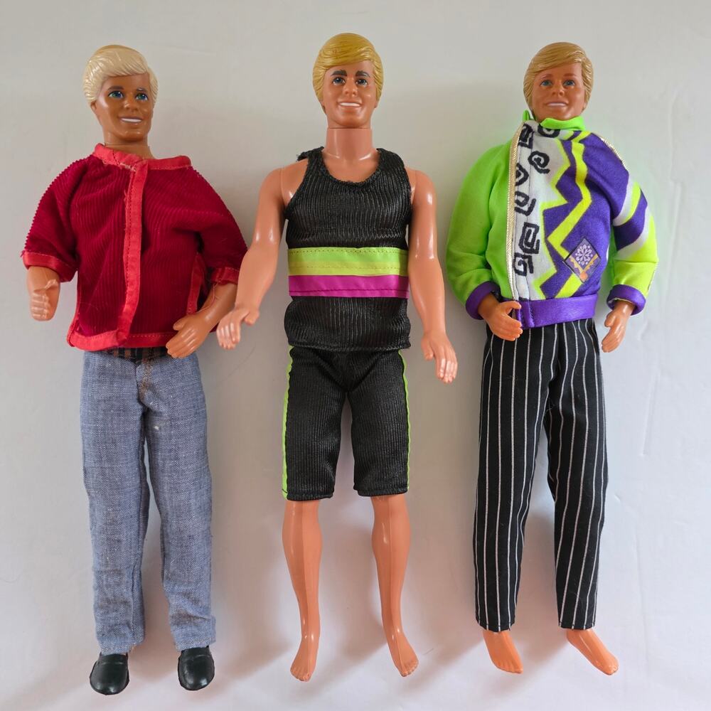 Vintage Mattel 1968 Ken Dolls Set of 3
